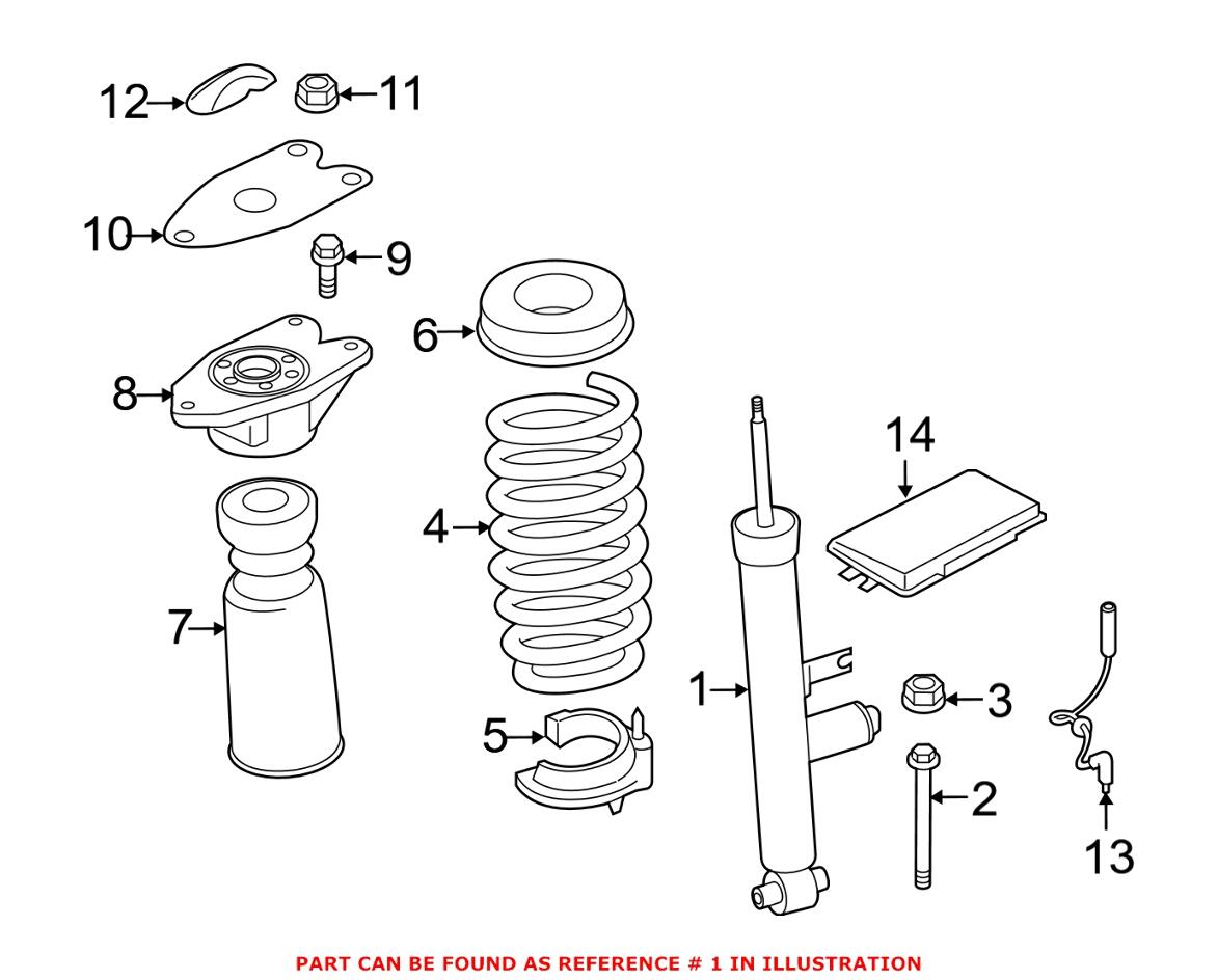 BMW Shock Absorber - Rear 37126874513